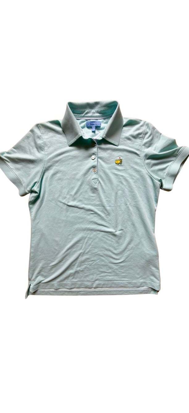Augusta National Masters Magnolia Collection Women’s Polo Shirt M Grn Golf Logo